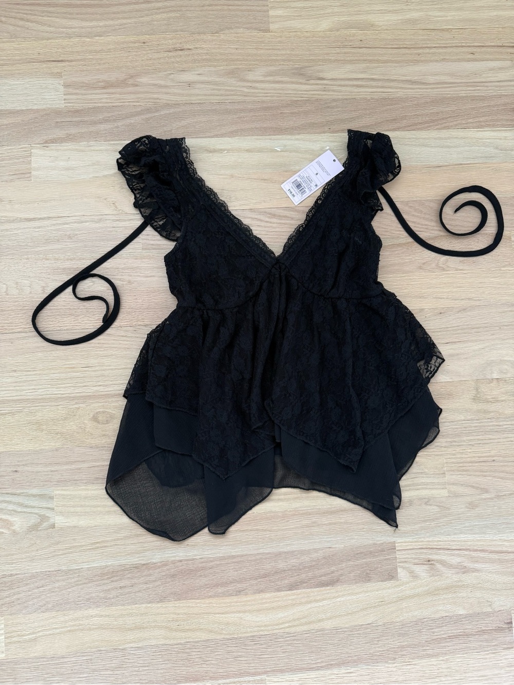 NWT Black Lace Top